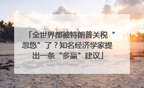 全世界都被特朗普关税“忽悠”了？知名经济学家提出一条“多赢”建议
