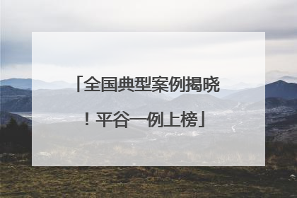 全国典型案例揭晓！平谷一例上榜