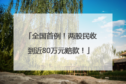 全国首例！两股民收到近80万元赔款！