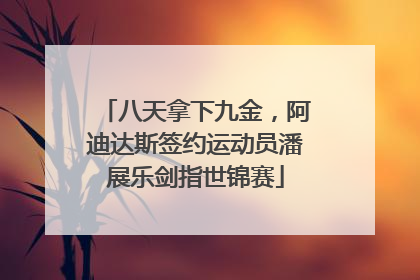 八天拿下九金，阿迪达斯签约运动员潘展乐剑指世锦赛