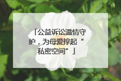 公益诉讼温情守护，为母爱撑起“私密空间”