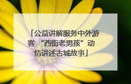 公益讲解服务中外游客 “西街老男孩”动情讲述古城故事