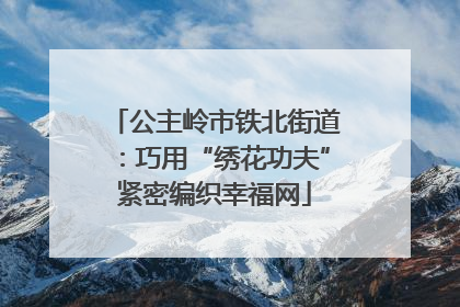 公主岭市铁北街道：巧用“绣花功夫”紧密编织幸福网