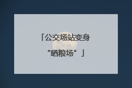 公交场站变身“晒粮场”