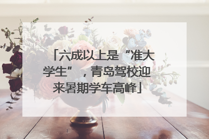 六成以上是“准大学生”，青岛驾校迎来暑期学车高峰