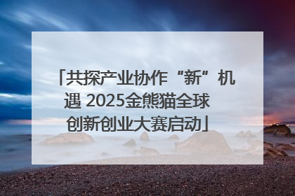 共探产业协作“新”机遇 2025金熊猫全球创新创业大赛启动