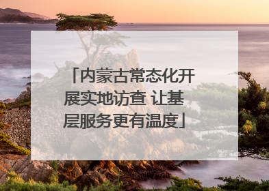 内蒙古常态化开展实地访查 让基层服务更有温度