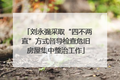 刘永强采取“四不两直”方式督导检查危旧房屋集中整治工作