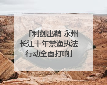 利剑出鞘 永州长江十年禁渔执法行动全面打响