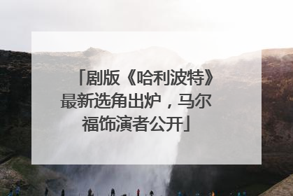 剧版《哈利波特》最新选角出炉，马尔福饰演者公开