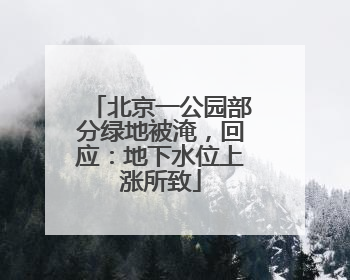 北京一公园部分绿地被淹，回应：地下水位上涨所致