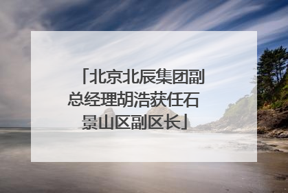 北京北辰集团副总经理胡浩获任石景山区副区长