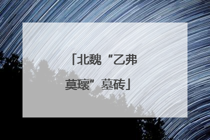 北魏“乙弗莫瓌”墓砖