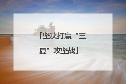 坚决打赢“三夏”攻坚战