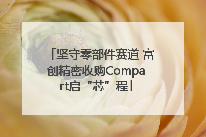 坚守零部件赛道 富创精密收购Compart启“芯”程