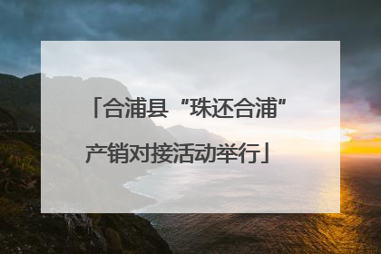 合浦县“珠还合浦”产销对接活动举行