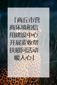 商丘市营商环境和信用建设中心开展麦收帮扶慰问活动暖人心