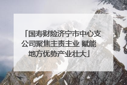 国寿财险济宁市中心支公司聚焦主责主业 赋能地方优势产业壮大