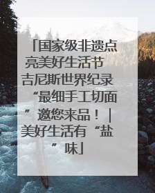 国家级非遗点亮美好生活节 吉尼斯世界纪录“最细手工切面”邀您来品！｜美好生活有“盐”味
