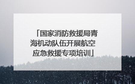 国家消防救援局青海机动队伍开展航空应急救援专项培训