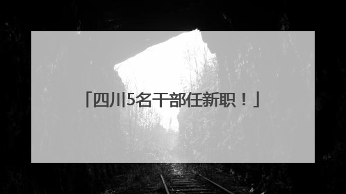 四川5名干部任新职！
