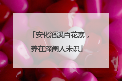 安化滔溪百花寨，养在深闺人未识