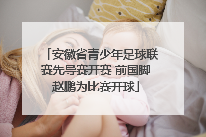 安徽省青少年足球联赛先导赛开赛 前国脚赵鹏为比赛开球