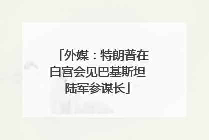 外媒：特朗普在白宫会见巴基斯坦陆军参谋长