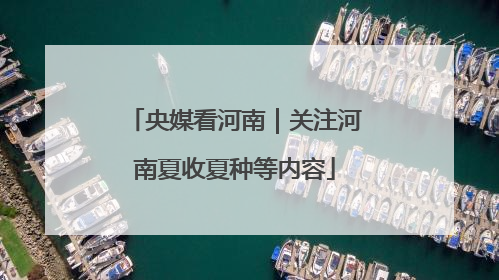 央媒看河南｜关注河南夏收夏种等内容