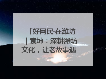 好网民·在潍坊｜袁坤：深耕潍坊文化，让老故事遇见新传播