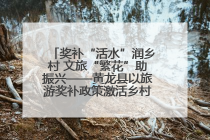 奖补“活水”润乡村 文旅“繁花”助振兴——黄龙县以旅游奖补政策激活乡村振兴新动能