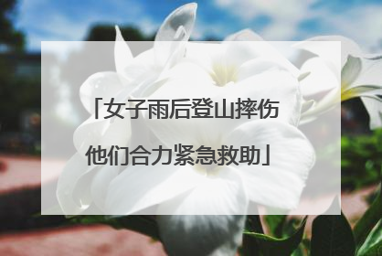 女子雨后登山摔伤 他们合力紧急救助