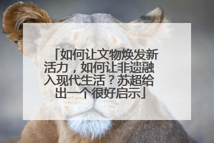 如何让文物焕发新活力，如何让非遗融入现代生活？苏超给出一个很好启示