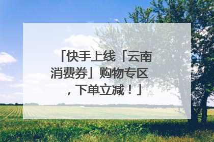 快手上线「云南消费券」购物专区，下单立减！