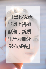 当传统沃野遇上智能浪潮，新质生产力加速破茧成蝶
