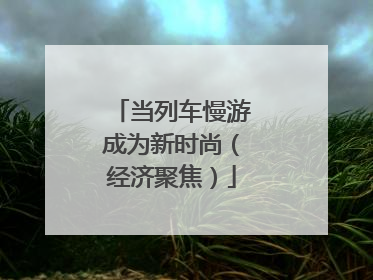 当列车慢游成为新时尚（经济聚焦）