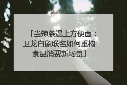 当辣条遇上方便面：卫龙白象联名如何重构食品消费新场景