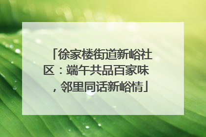 徐家楼街道新峪社区：端午共品百家味，邻里同话新峪情
