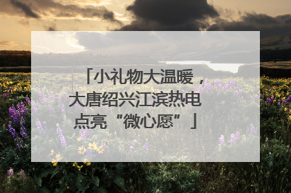 小礼物大温暖，大唐绍兴江滨热电点亮“微心愿”