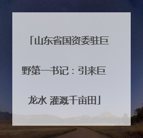 山东省国资委驻巨野第一书记：引来巨龙水 灌溉千亩田
