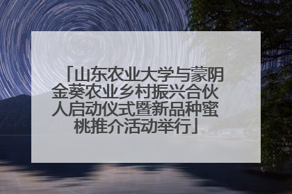 山东农业大学与蒙阴金葵农业乡村振兴合伙人启动仪式暨新品种蜜桃推介活动举行