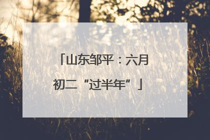 山东邹平：六月初二“过半年”