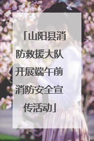 山阳县消防救援大队开展端午前消防安全宣传活动