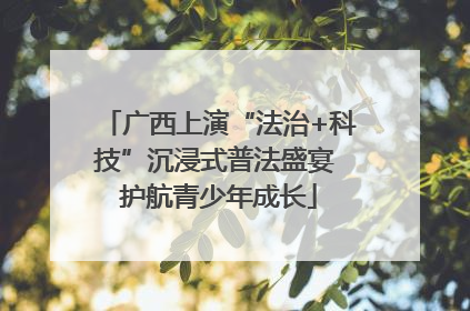 广西上演“法治+科技”沉浸式普法盛宴 护航青少年成长