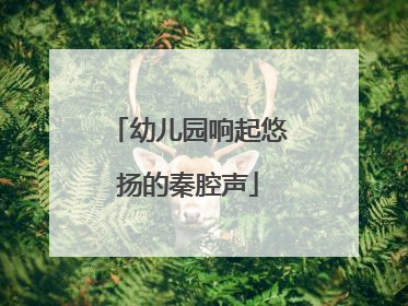 幼儿园响起悠扬的秦腔声