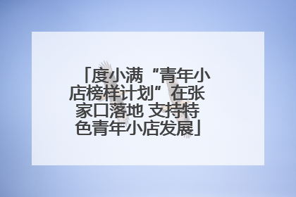 度小满“青年小店榜样计划”在张家口落地 支持特色青年小店发展