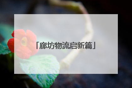 廊坊物流启新篇