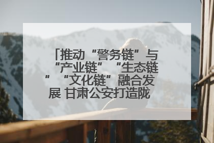 推动“警务链”与“产业链”“生态链”“文化链”融合发展 甘肃公安打造陇原旅游警务品牌