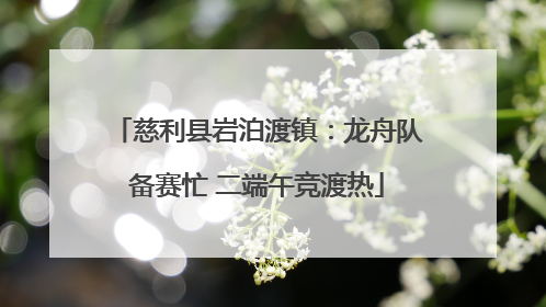 慈利县岩泊渡镇：龙舟队备赛忙 二端午竞渡热