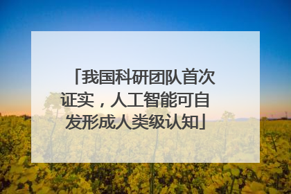 我国科研团队首次证实，人工智能可自发形成人类级认知